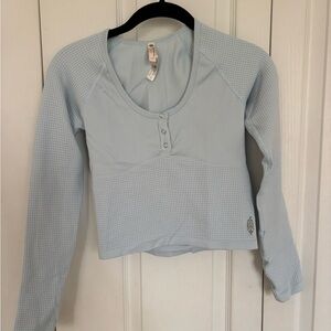 Light Blue Long Sleeve Women's Top